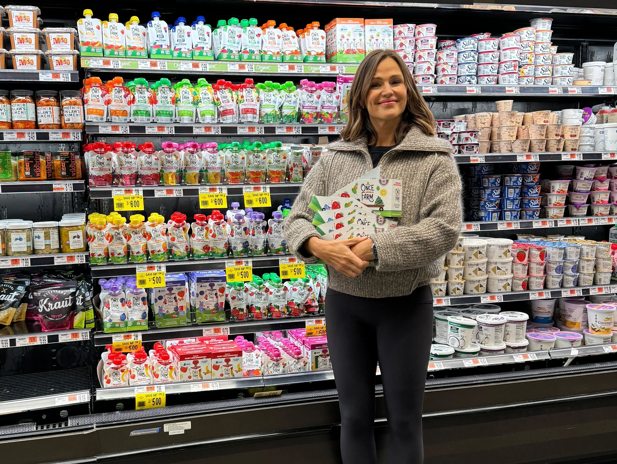 Once Upon a Farm refrigerated cooler display in-store — 3,400+ branded coolers nationwide